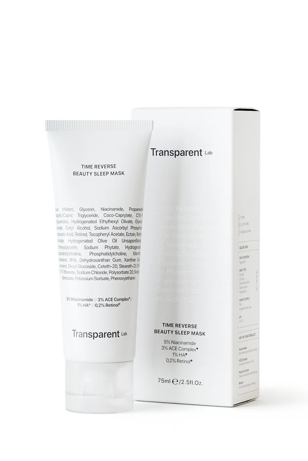 Transparent Lab - Time Reverse Beauty Sleep Mask - Masque de nuit anti-âge