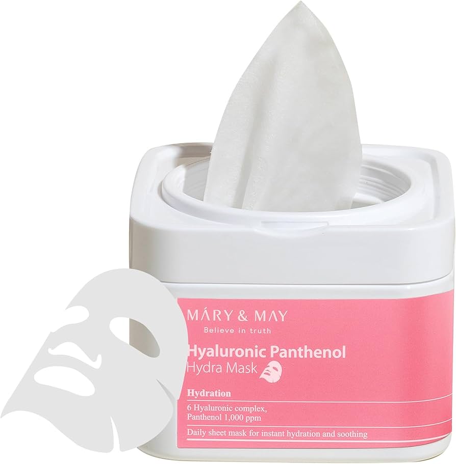 Mary&May - Hyaluronic Panthenol Hydra Mask - Masque Hydratant (30 masques)
