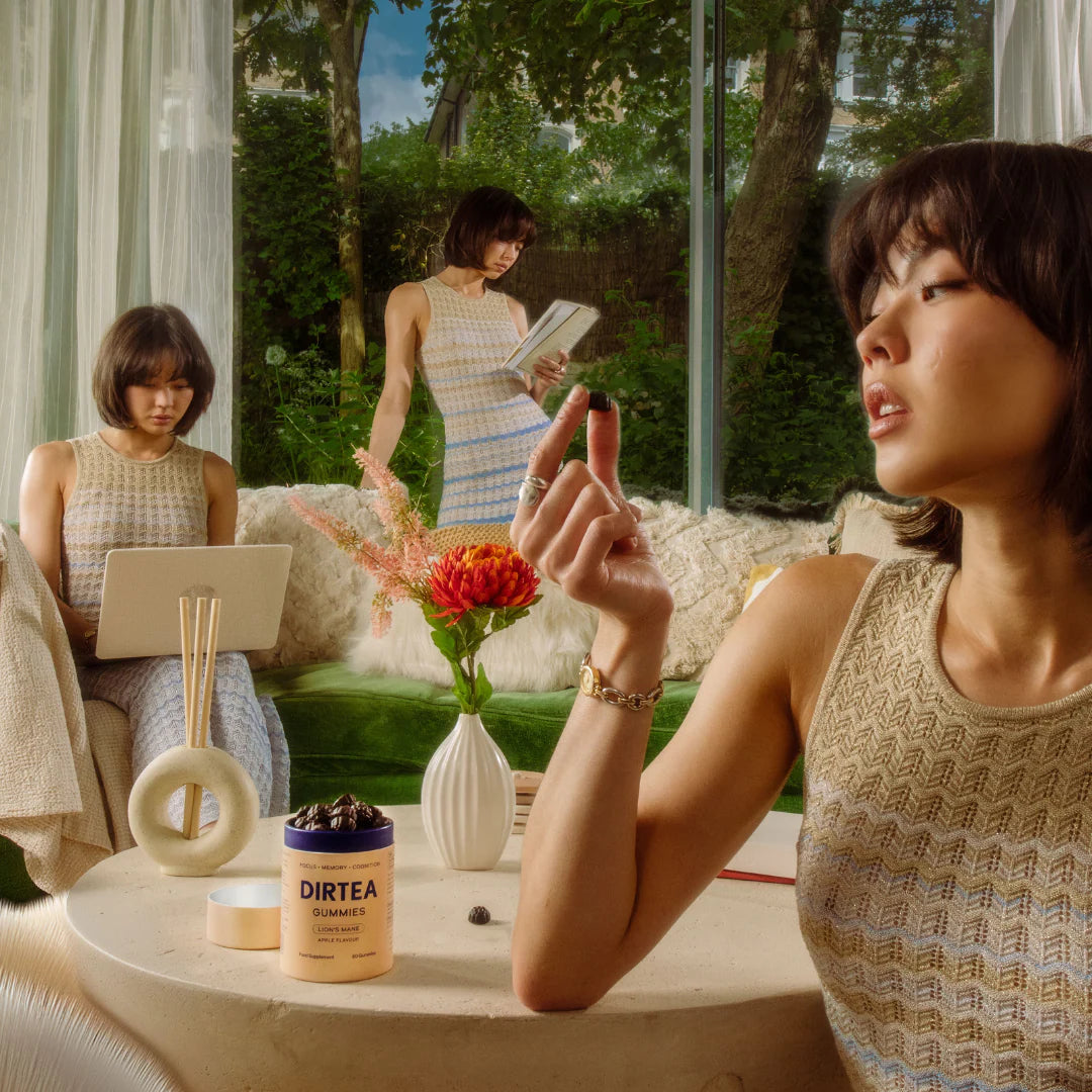 DIRTEA - Lion’s Mane Gummies – Concentration, clarté, énergie.