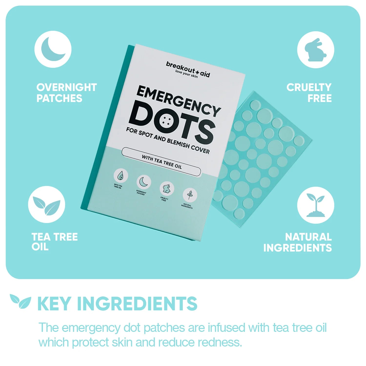 Breakoutaid - Emergency Dots with Tea Tree Oil - Patchs anti-imperfections