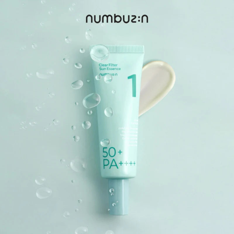 Numbuzin - Clear Filter Sun Essence - Crème solaire SPF50 non comédogène 50 ml