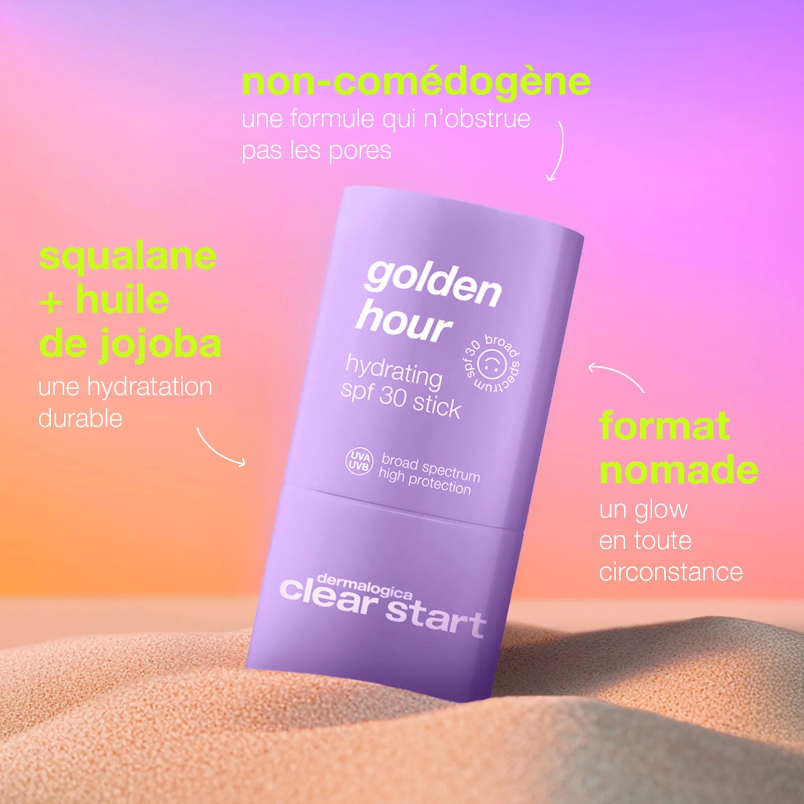 Dermalogica - Golden Hour - stick solaire spf 30 hydratant + illuminateur