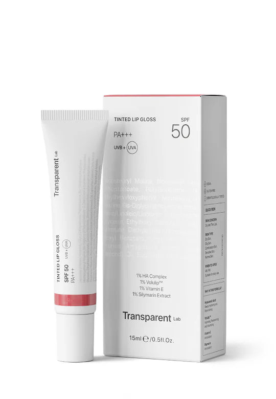 Transparent Lab - Tinted Lip Gloss Rose - Baume à lèvres hydratant teinté avec SPF50