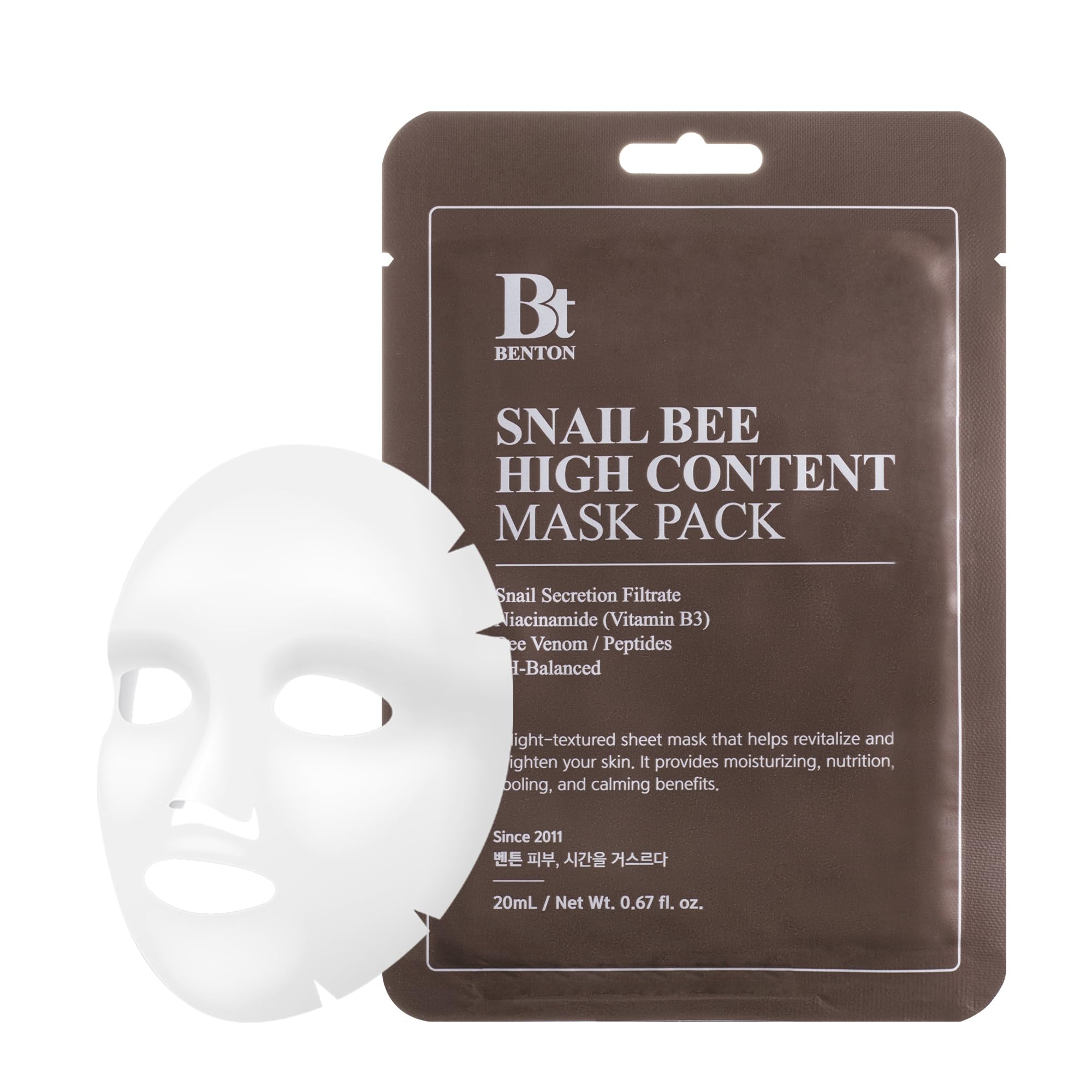 BENTON - Caracol Abeja Alto Contenido - Mascarilla