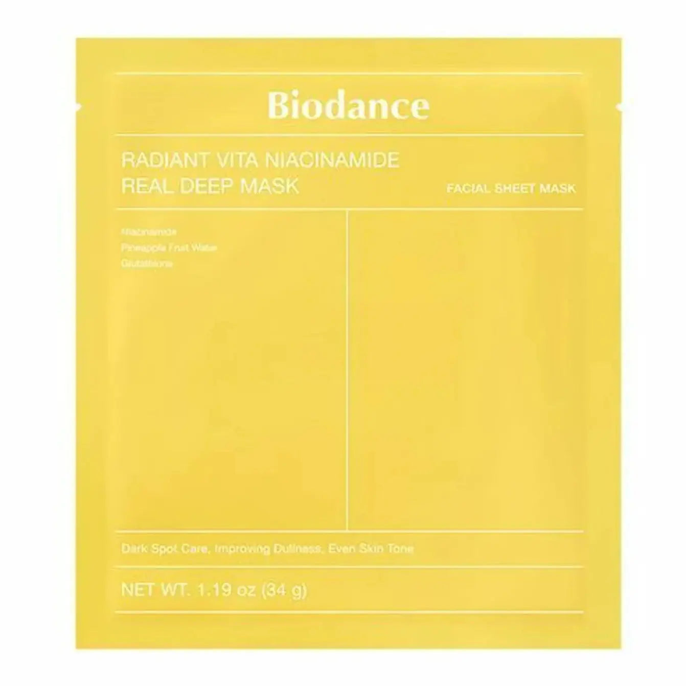 Biodance - Radiant Vita Niacinamide - Real Deep Mask - Éclat du teint & Contre les tâches