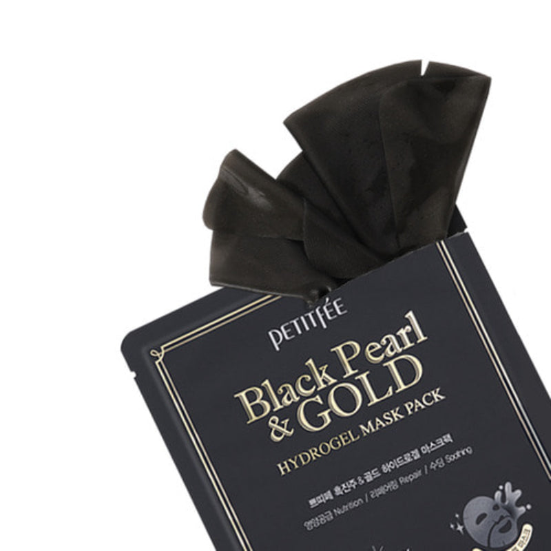 PETITFÉE - Black Pearl & Gold - Hydrogel mask