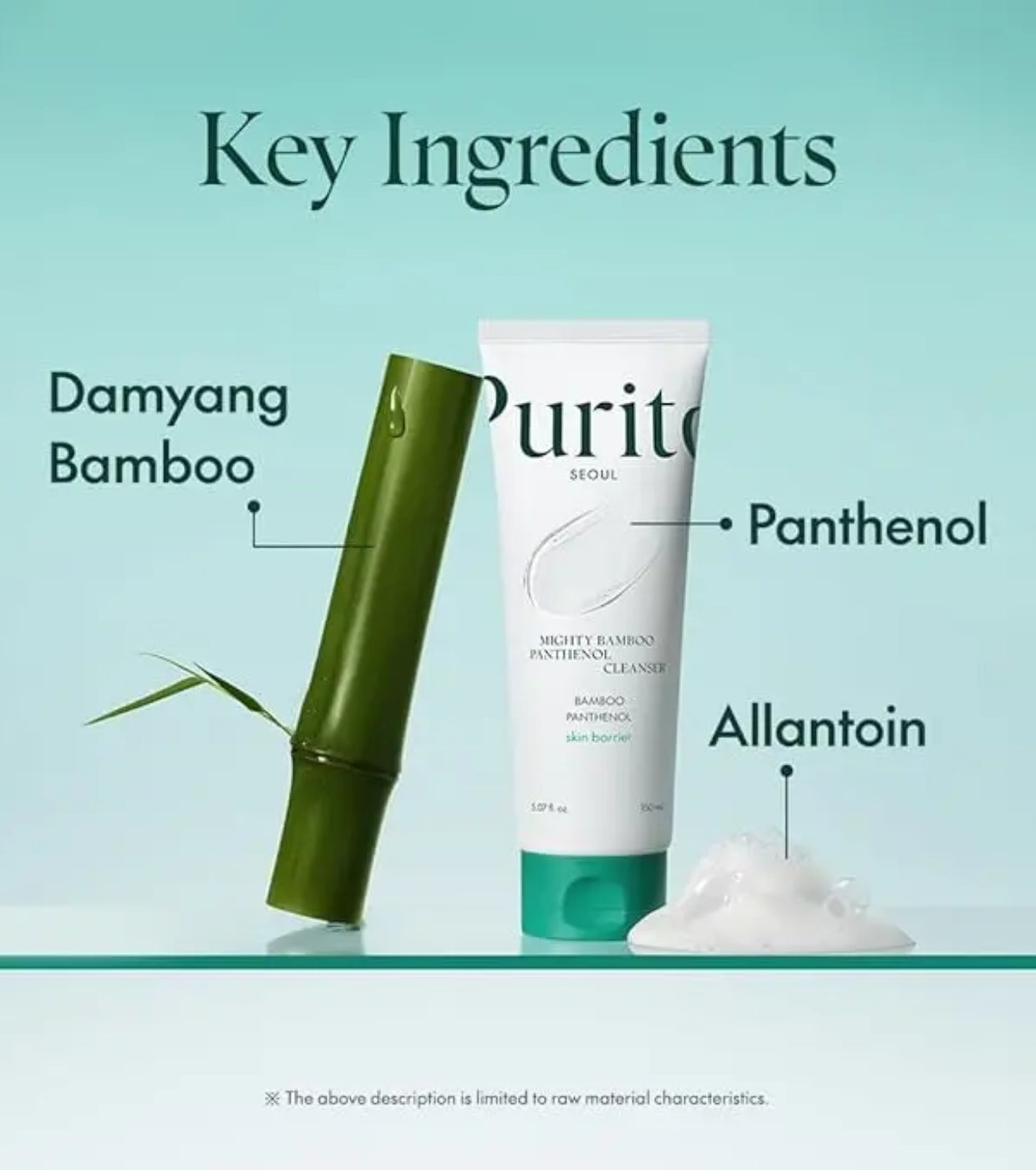 Purito - Mighty Bamboo panthenol cleanser - Nettoyant doux au panthenol 150 ml