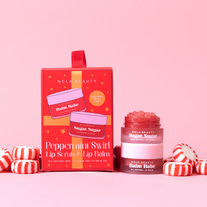 NCLA Beauty - Coffret cadeau PEPPERMINT SWIRL -  Exfoliant + Hydratant Lèvres