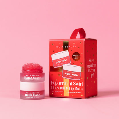 NCLA Beauty - Coffret cadeau PEPPERMINT SWIRL -  Exfoliant + Hydratant Lèvres