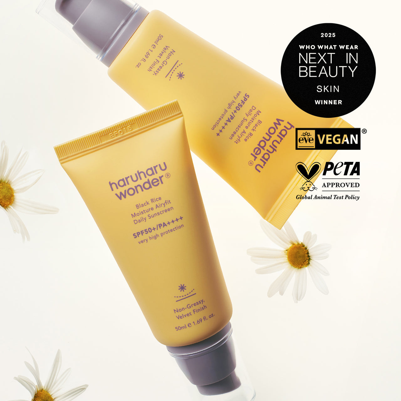HaruHaru Wonder - Black Rice Moisture Airyfit SPF 50 - Crème solaire au riz SPF50
