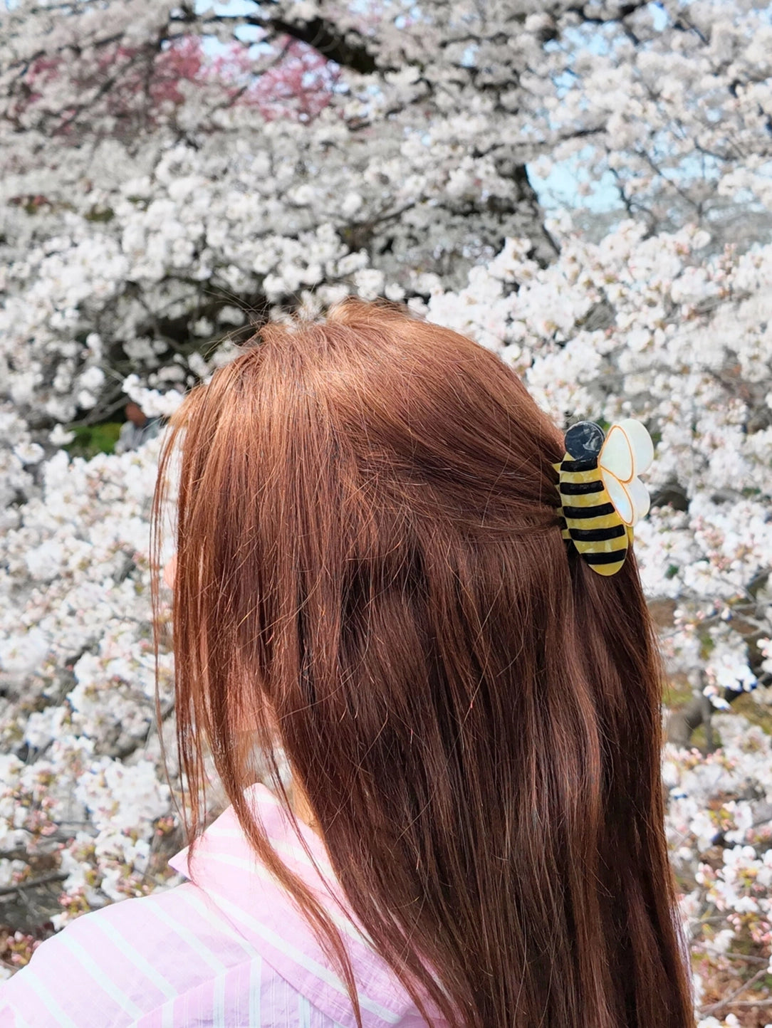 Solar Eclipse - Pince à cheveux abeille peinte à la main - Éco-responsable