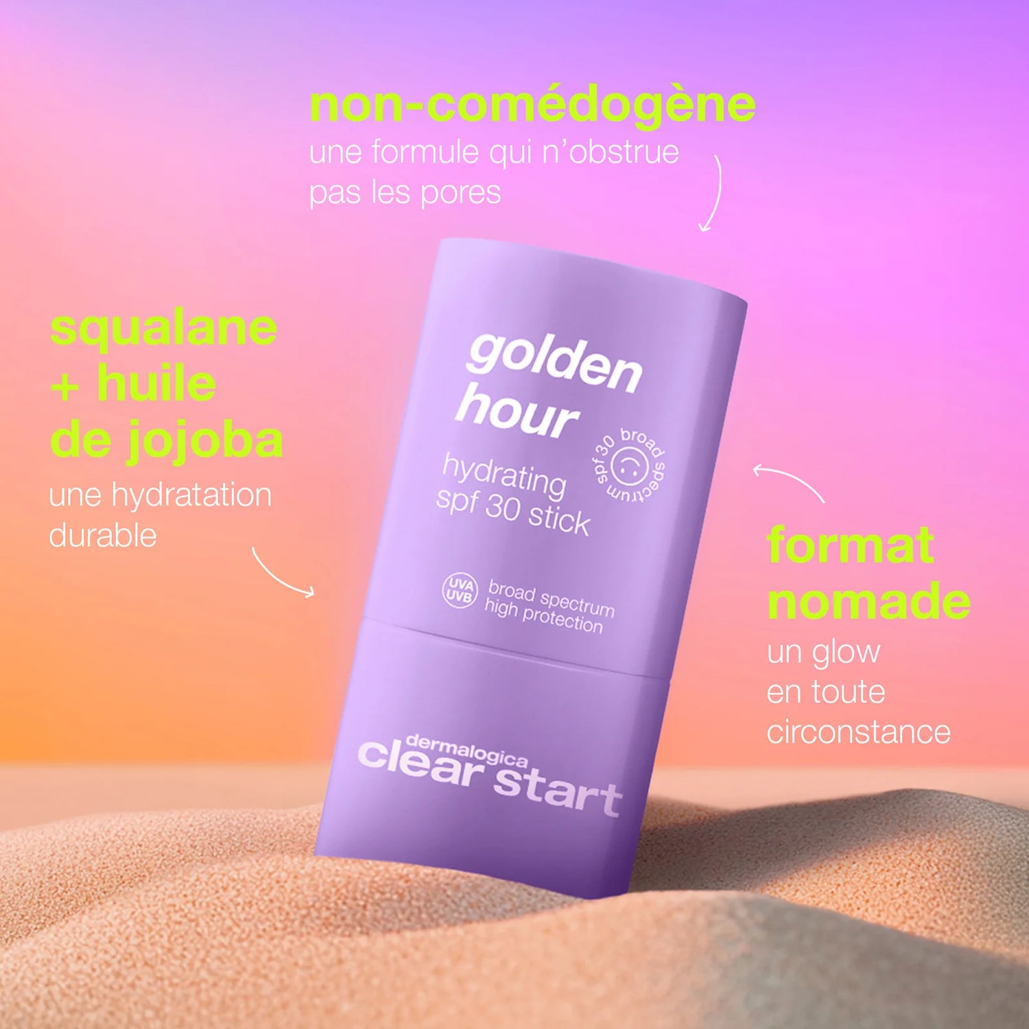 Dermalogica - Golden Hour - stick solaire spf 30 hydratant + illuminateur